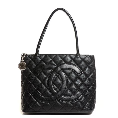 chanel caviar skin tote bag|CHANEL Caviar Quilted Medallion Tote Black .